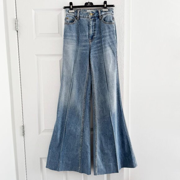 Zimmermann Wide Leg Jeans in Light Blue, size 26 - Picture 2 of 10